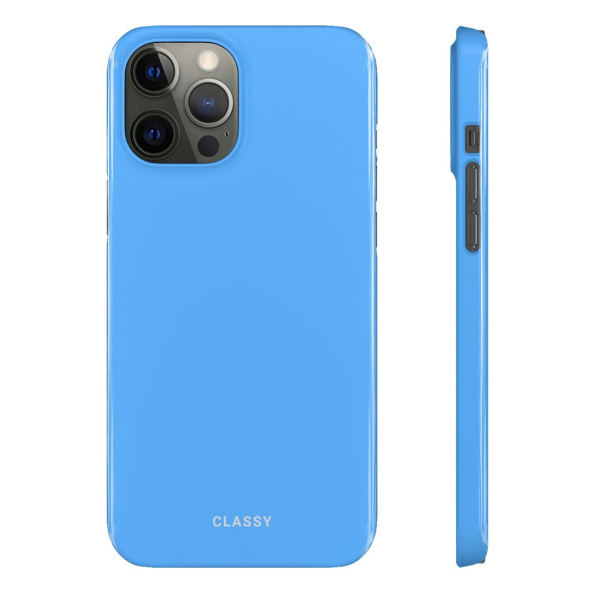 Blue Snap Case - Classy Cases - Phone Case - iPhone 12 Pro Max - Glossy -