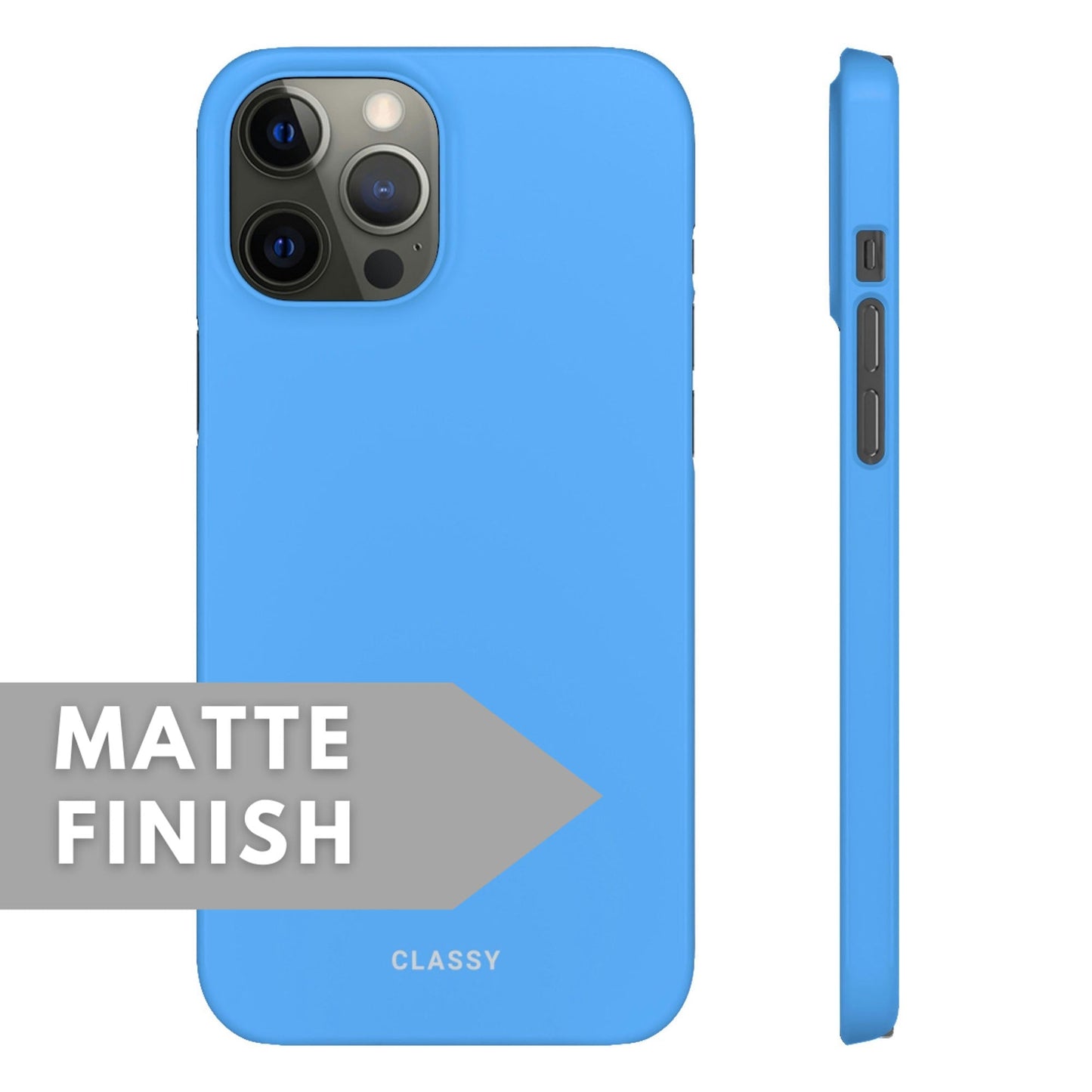 Blue Snap Case - Classy Cases - Phone Case - iPhone 12 Pro Max - Glossy -