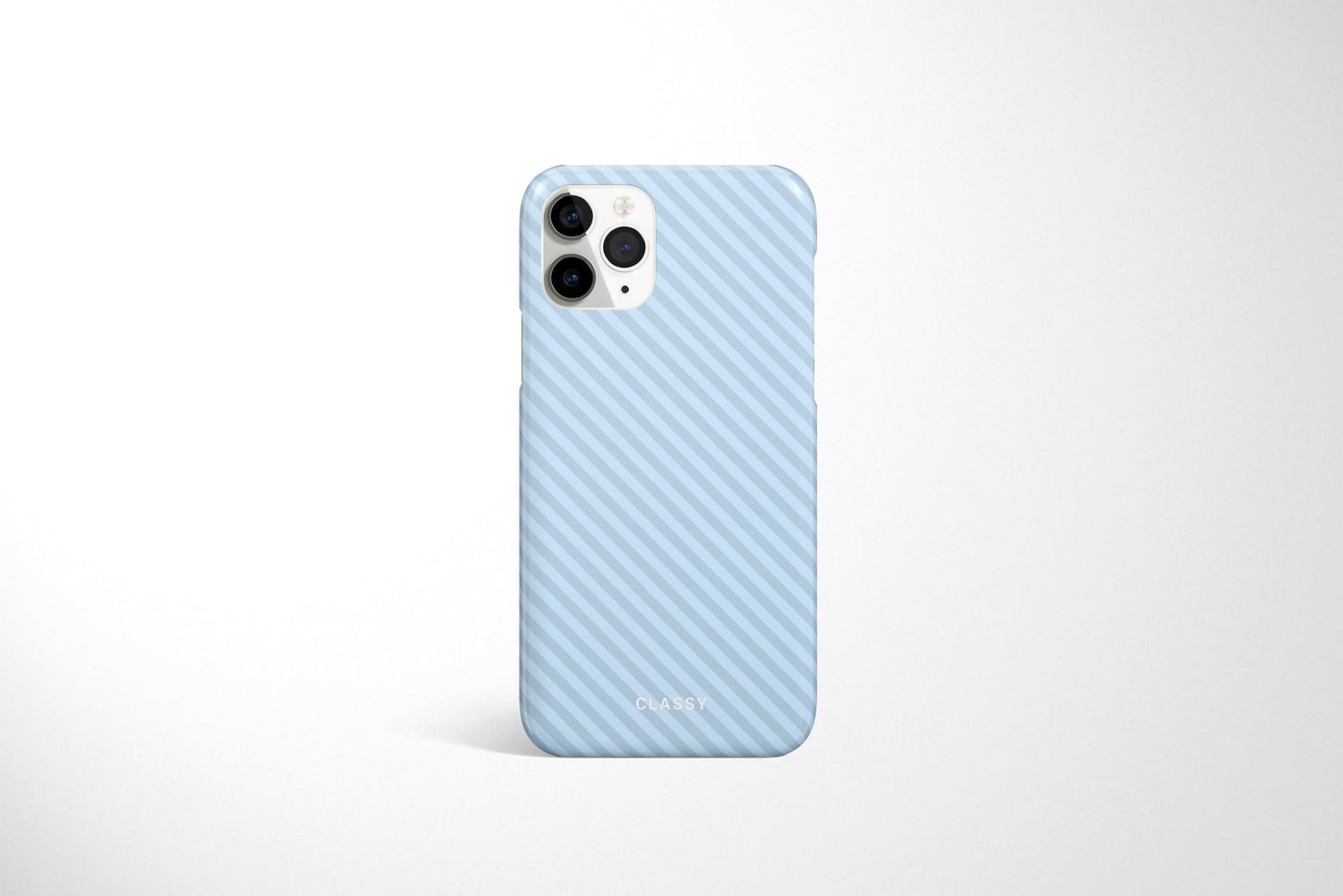 Blue Striped Snap Case - Classy Cases - Phone Case - iPhone 14 - Glossy -