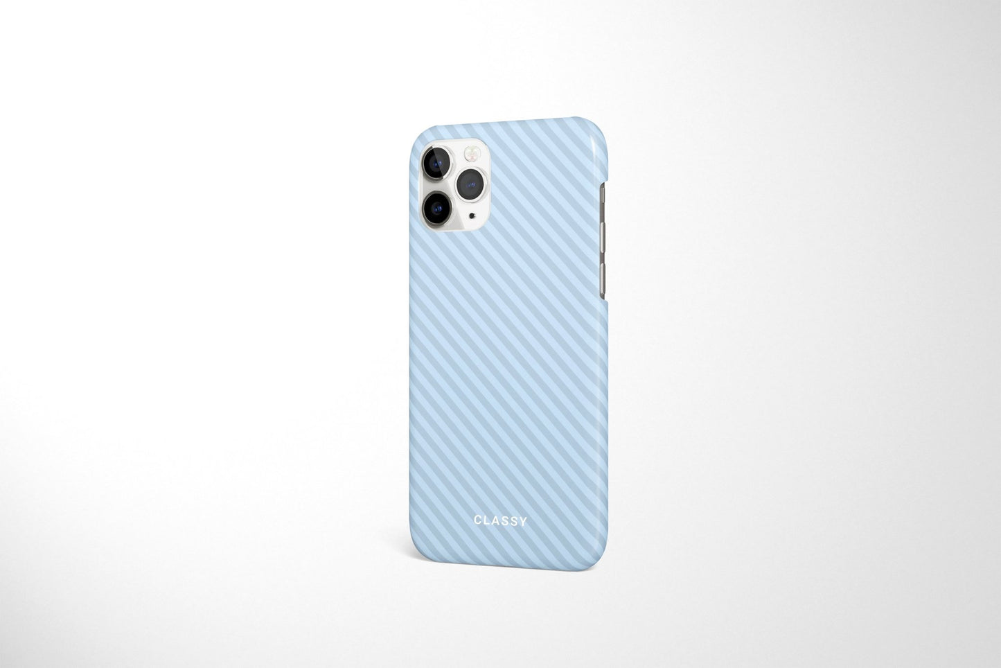 Blue Striped Snap Case - Classy Cases - Phone Case - iPhone 14 - Glossy -