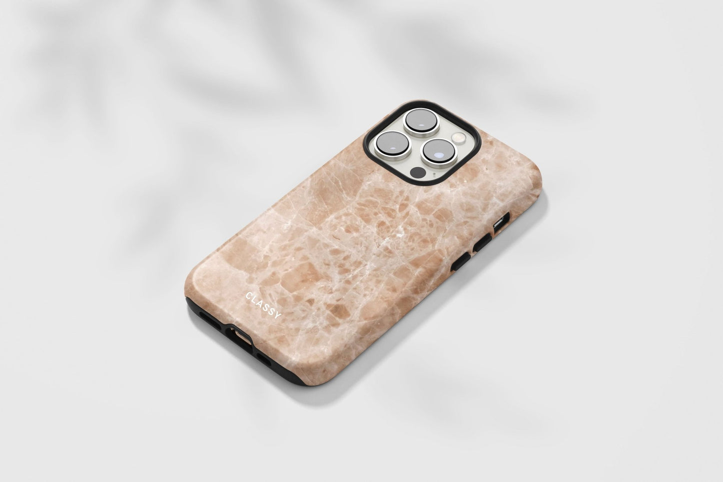 Brown Marble Tough Case - Classy Cases - Phone Case - iPhone 15 - Glossy -