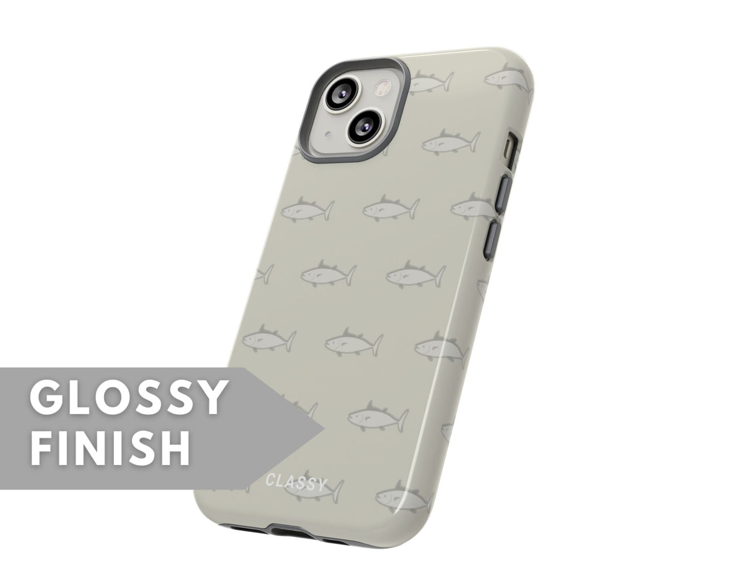 Brown Retro Fish Tough Case - Classy Cases - Phone Case - iPhone 14 - Glossy -