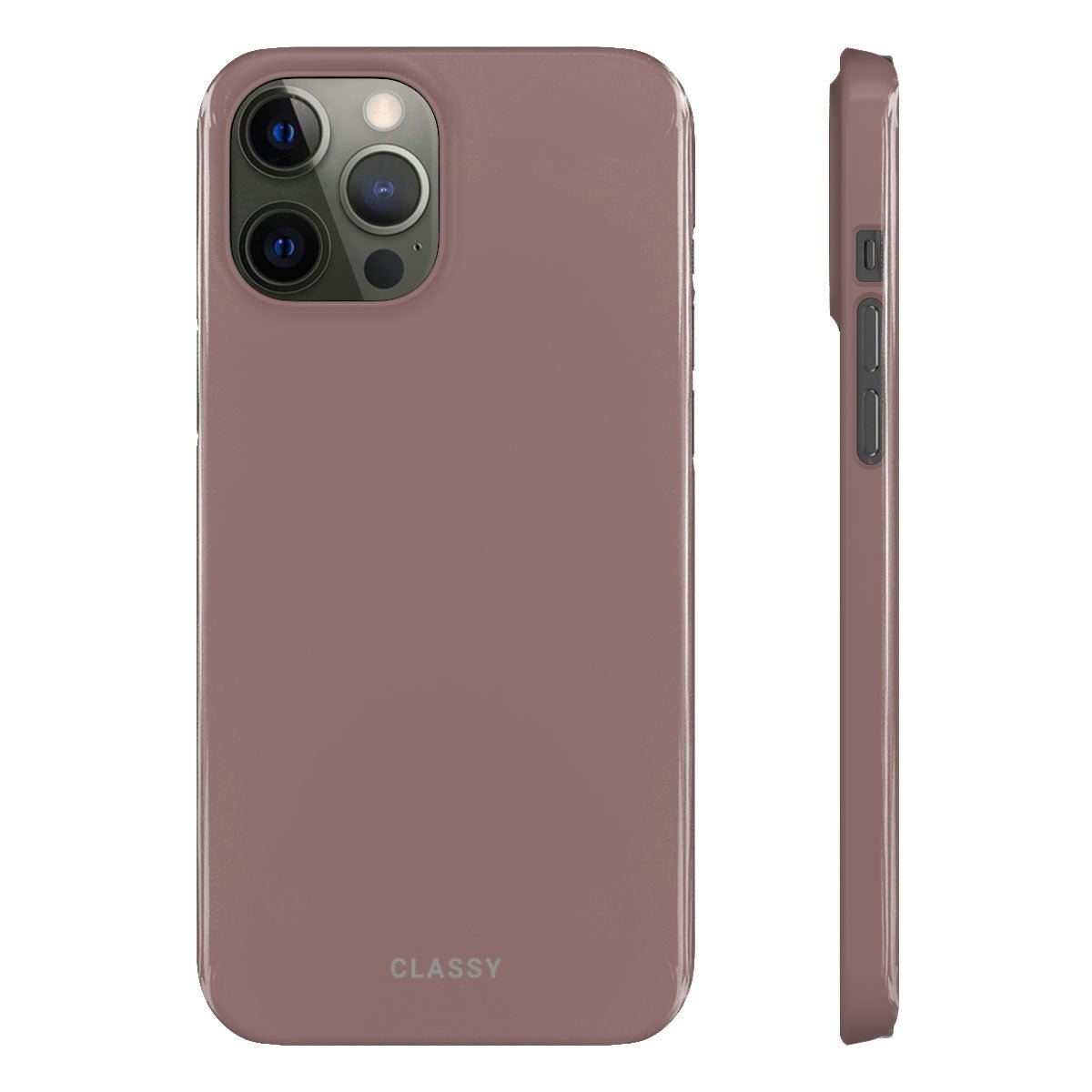 Brown Snap Case - Classy Cases - Phone Case - iPhone 12 Pro Max - Glossy -
