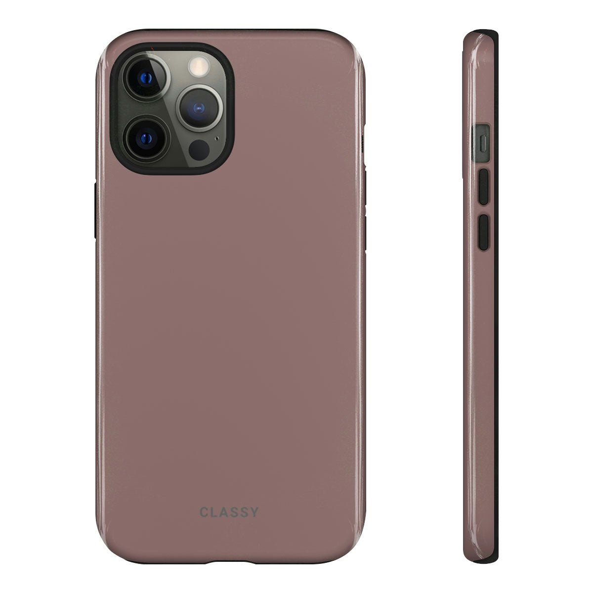 Brown Tough Case - Classy Cases - Phone Case - iPhone 12 Pro Max - Glossy -