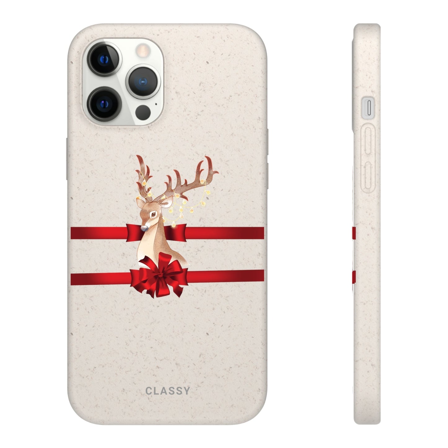 Christmas Biodegradable Case with Deer - Classy Cases - Phone Case - iPhone 12 Pro Max with gift packaging - -