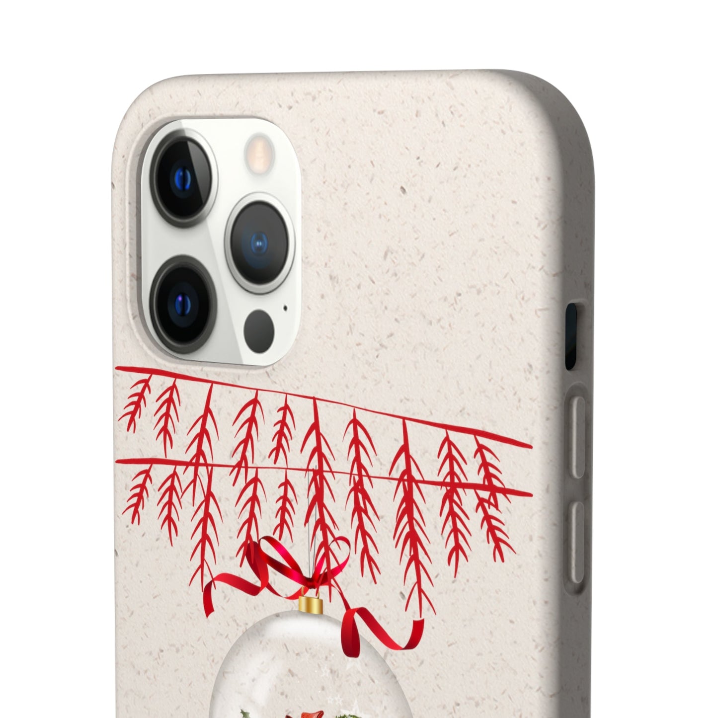 Christmas Biodegradable Case with Snow Sphere - Classy Cases - Phone Case - iPhone 12 Pro Max with gift packaging - -