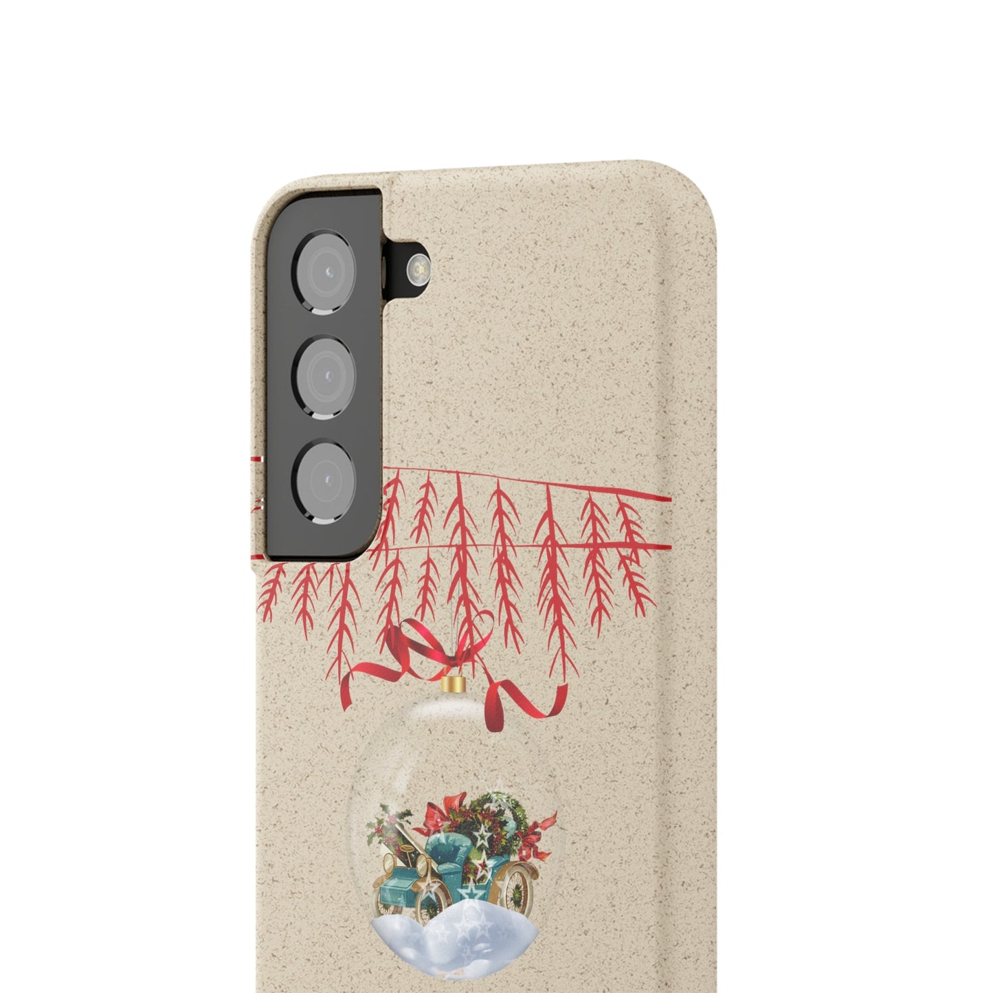 Christmas Biodegradable Case with Snow Sphere - Classy Cases - Phone Case - Samsung Galaxy S22 with gift packaging - -