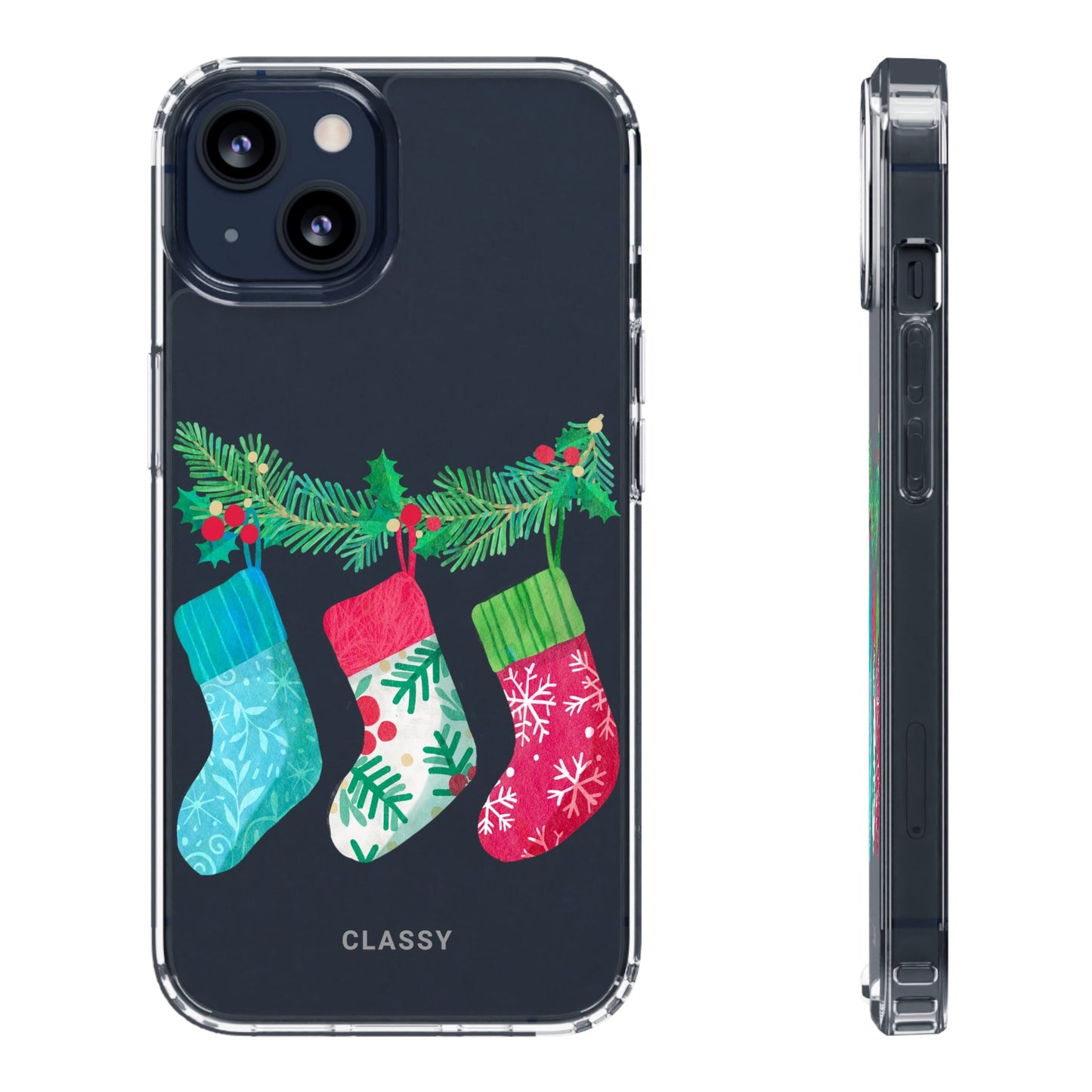 Christmas Clear Case - Classy Cases - Phone Case - iPhone 13 - With gift packaging -
