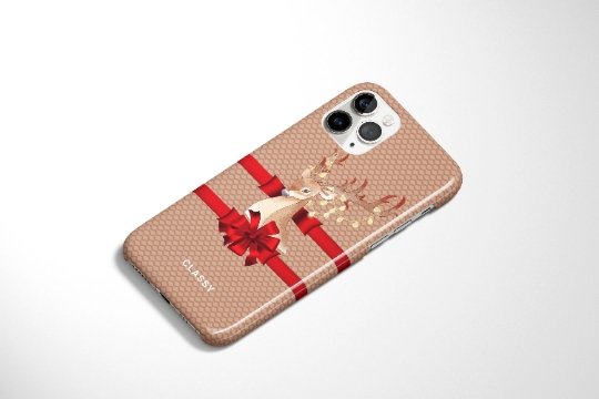 Christmas Snap Case with Deer - Classy Cases - Phone Case - iPhone 12 Pro Max - Glossy -