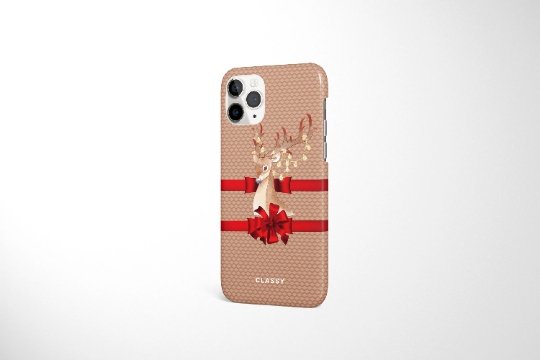 Christmas Snap Case with Deer - Classy Cases - Phone Case - iPhone 12 Pro Max - Glossy -