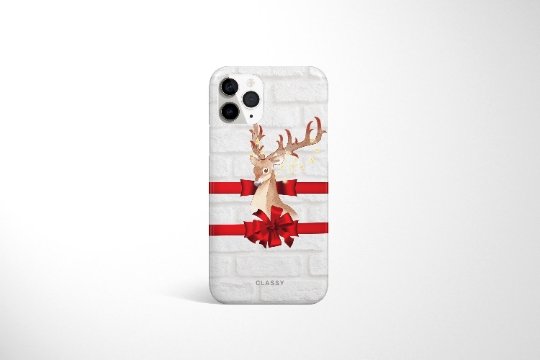 Christmas Snap Case with Deer - Classy Cases - Phone Case - iPhone 12 Pro Max - Glossy -