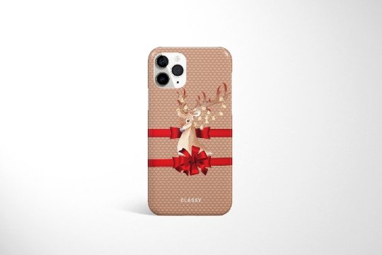 Christmas Snap Case with Deer - Classy Cases - Phone Case - iPhone 12 Pro Max - Glossy -