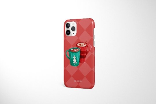 Christmas Snap Case with Mugs - Classy Cases - Phone Case - iPhone 12 Pro Max - Glossy -