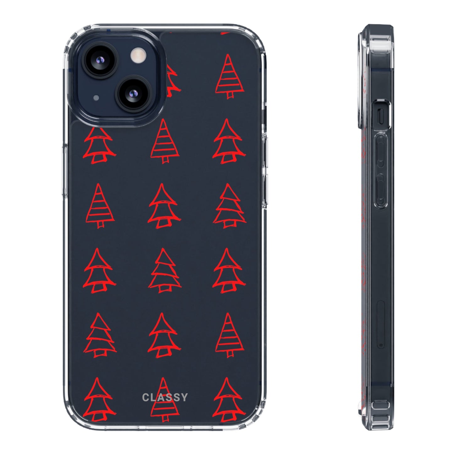 Christmas Trees Clear Case - Classy Cases - Phone Case - iPhone 13 - With gift packaging -