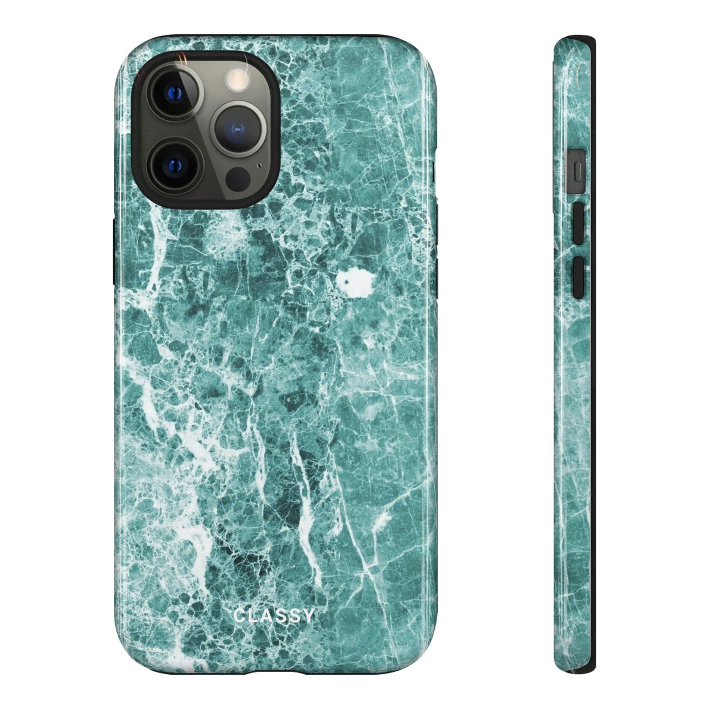 Cian Blue Marble Tough Case - Classy Cases - Phone Case - iPhone 15 - Glossy -