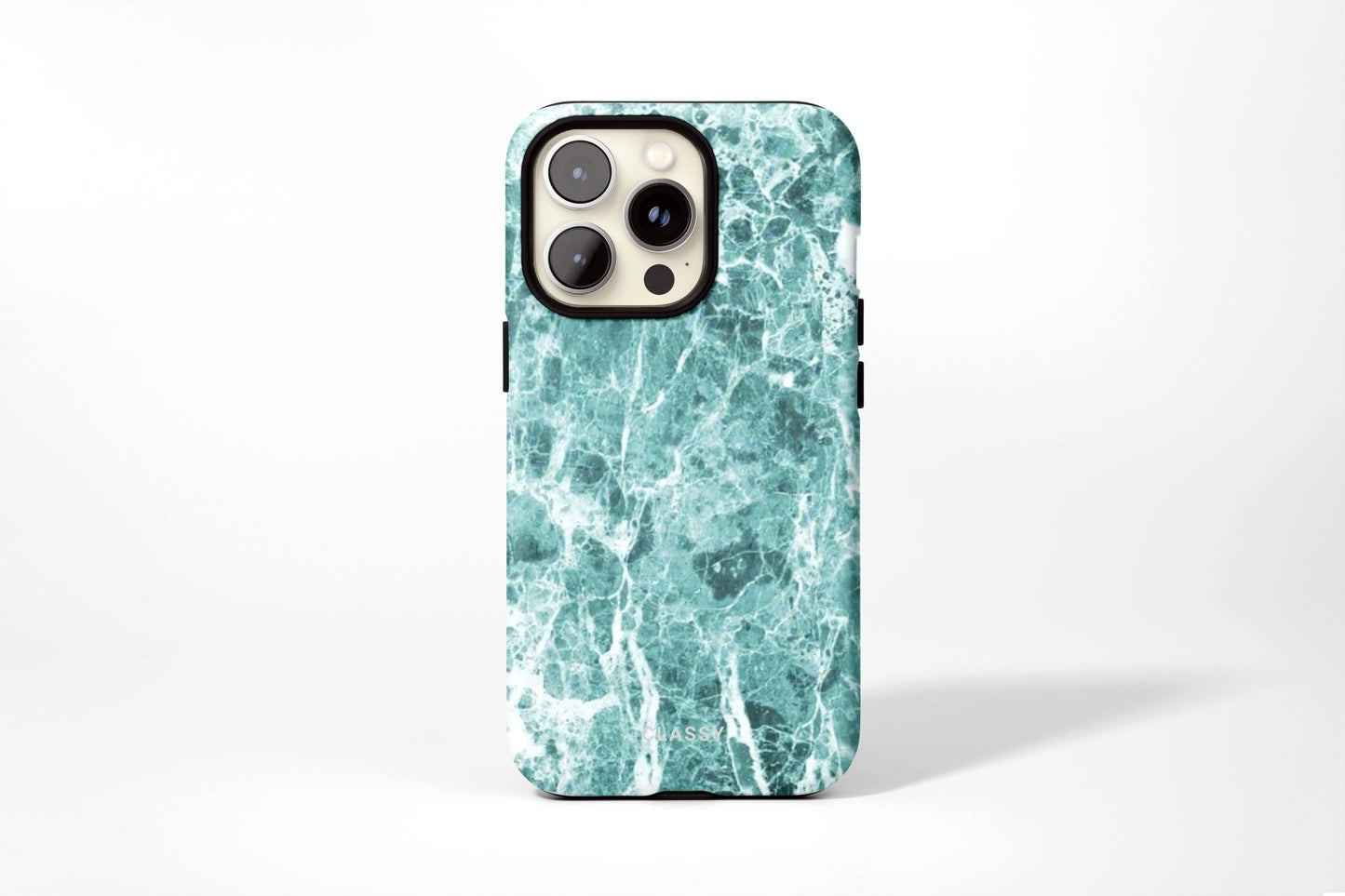 Cian Blue Marble Tough Case - Classy Cases - Phone Case - iPhone 15 - Glossy -