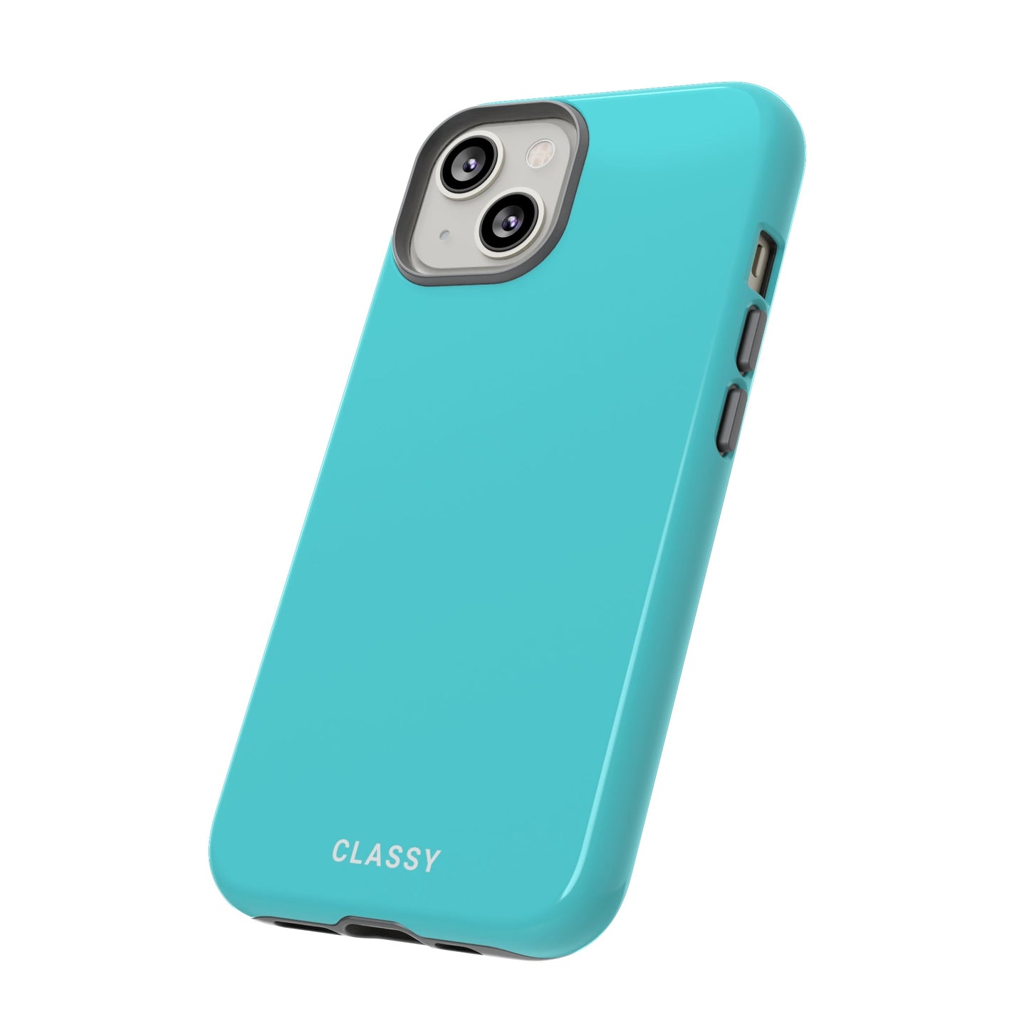 Cian Blue Tough Case - Classy Cases - Phone Case - iPhone 14 - Glossy -
