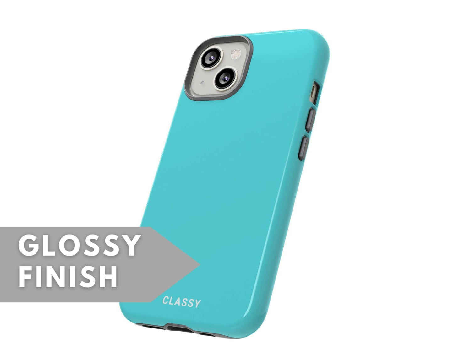 Cian Blue Tough Case - Classy Cases - Phone Case - iPhone 14 - Glossy -