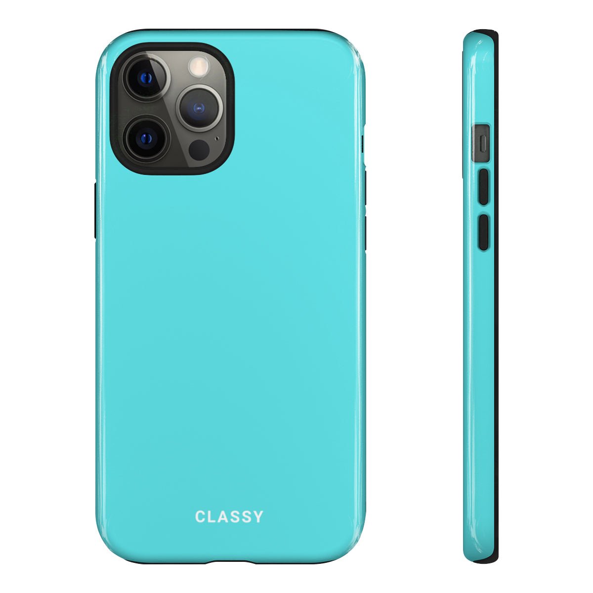 Cian Blue Tough Case - Classy Cases - Phone Case - iPhone 14 - Glossy -