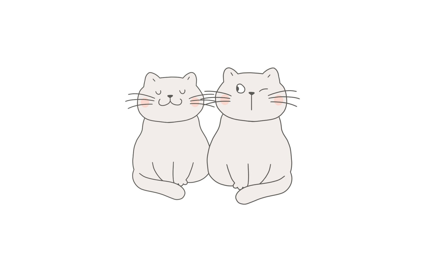 Couple Cat Biodegradable Case - Classy Cases - Phone Case - iPhone 12 Pro Max with gift packaging - -
