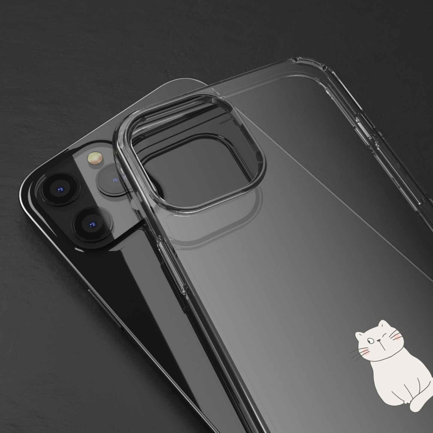 Couple Cat Clear Case - Classy Cases - Phone Case - iPhone 12 Pro Max - With gift packaging -