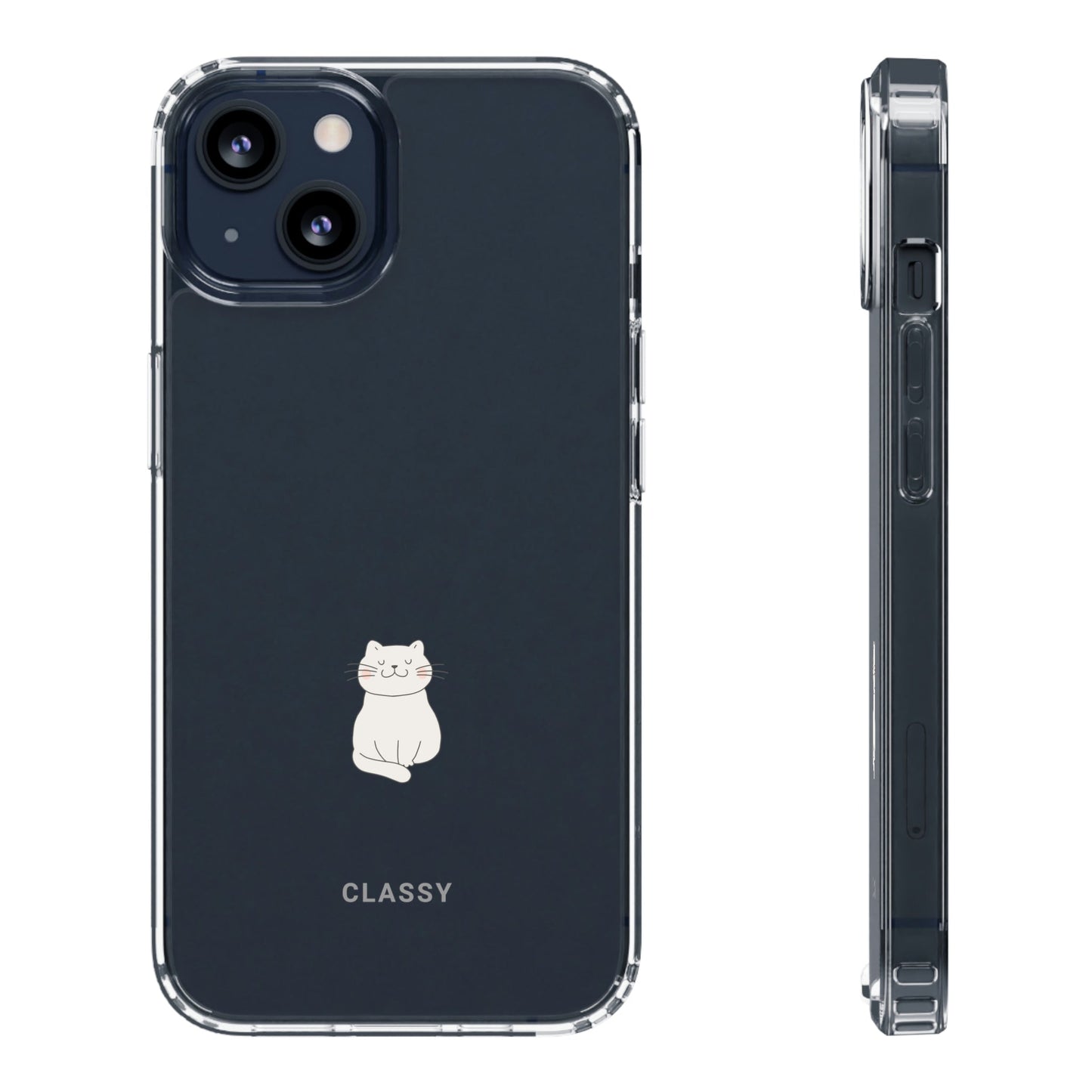 Couple Cat Clear Case - Classy Cases - Phone Case - iPhone 13 - With gift packaging -