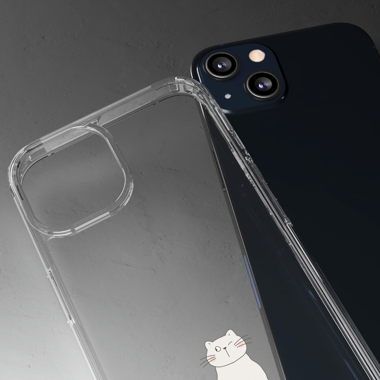 Couple Cat Clear Case - Classy Cases - Phone Case - iPhone 13 - With gift packaging -