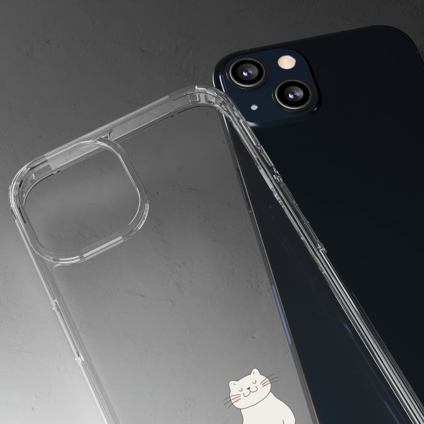 Couple Cat Clear Case - Classy Cases - Phone Case - iPhone 13 - With gift packaging -