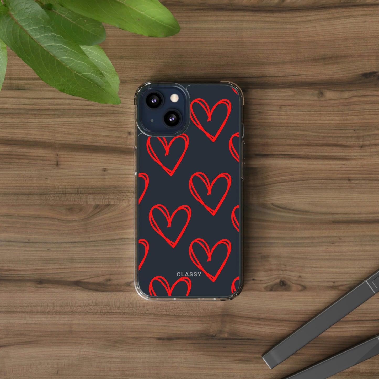 Couple Heart Clear Case - Classy Cases - Phone Case - iPhone 13 - With gift packaging -