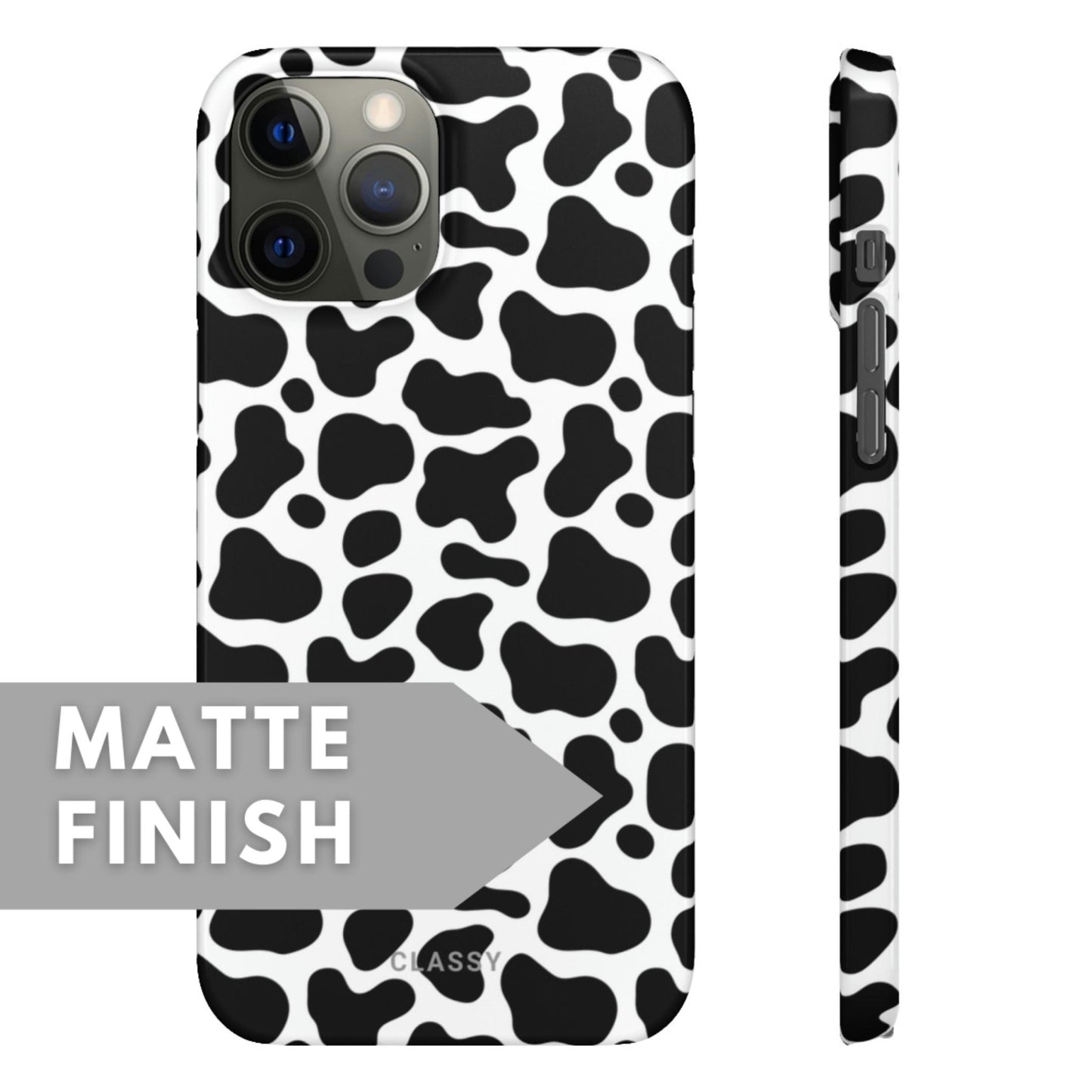 Cow Print Snap Case - Classy Cases - Phone Case - iPhone 14 - Glossy -