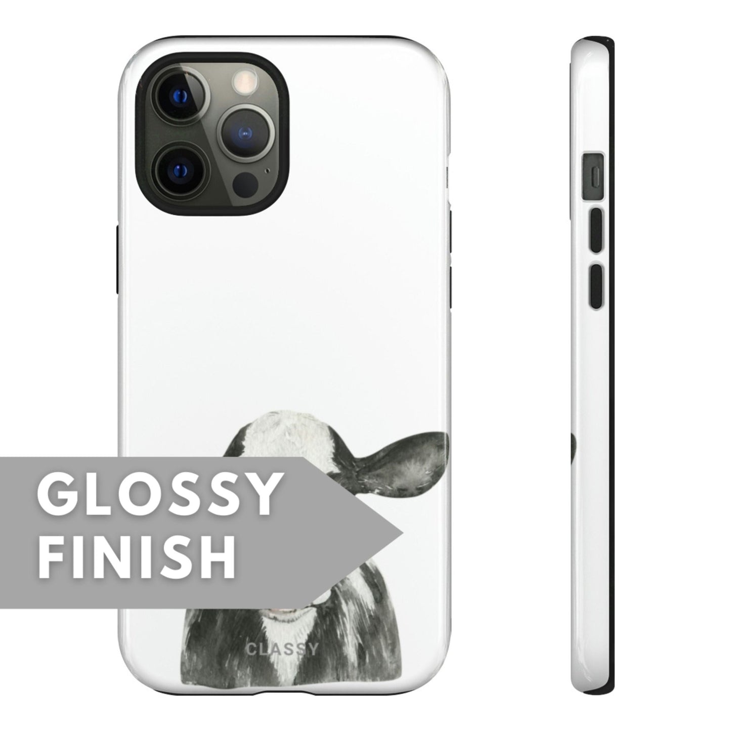 Cow Tough Case - Classy Cases - Phone Case - iPhone 14 - Glossy -