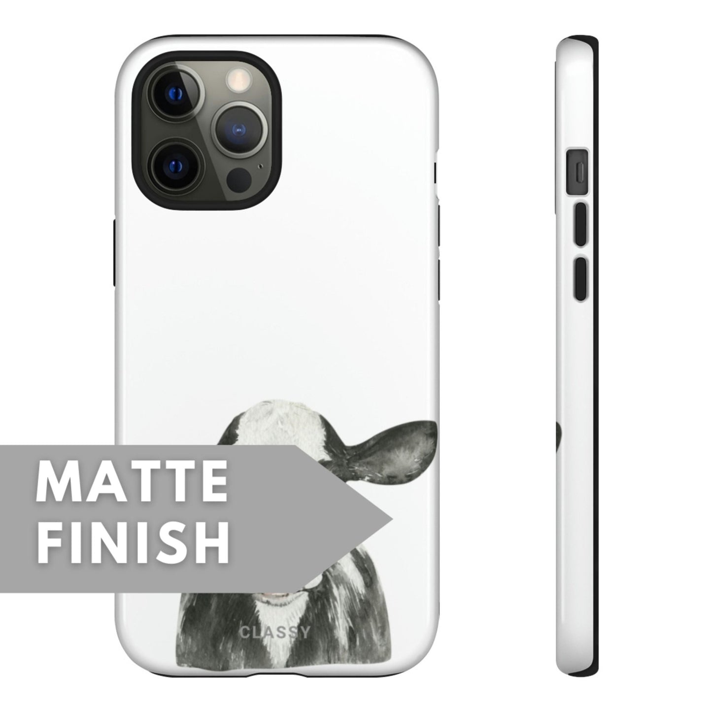 Cow Tough Case - Classy Cases - Phone Case - iPhone 14 - Glossy -