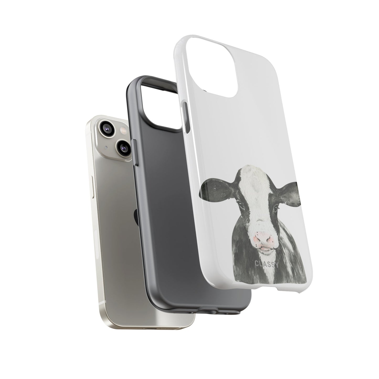 Cow Tough Case - Classy Cases - Phone Case - iPhone 14 - Glossy -