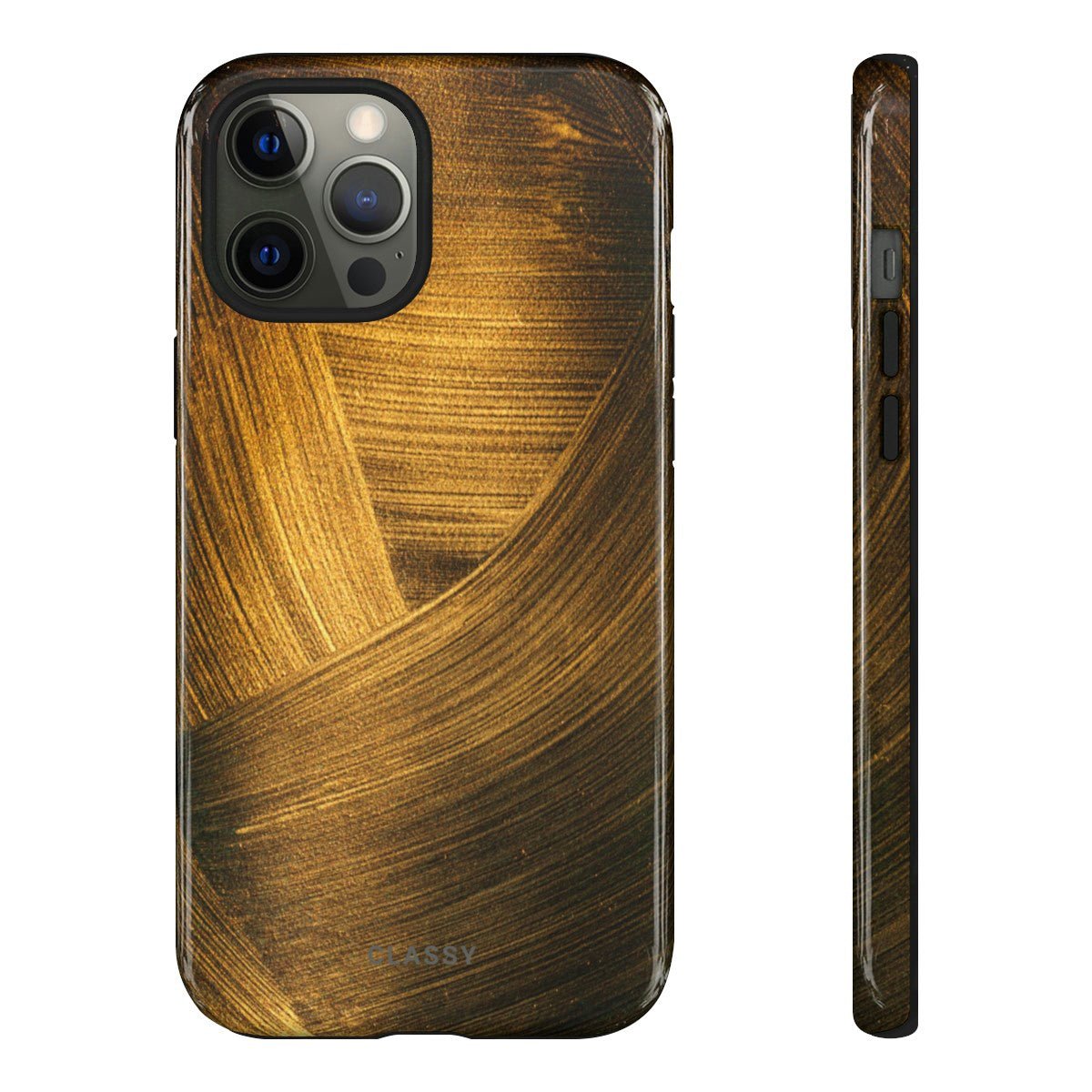 Dark Gold Pattern Tough Case - Classy Cases - Phone Case - iPhone 12 Pro Max - Glossy -