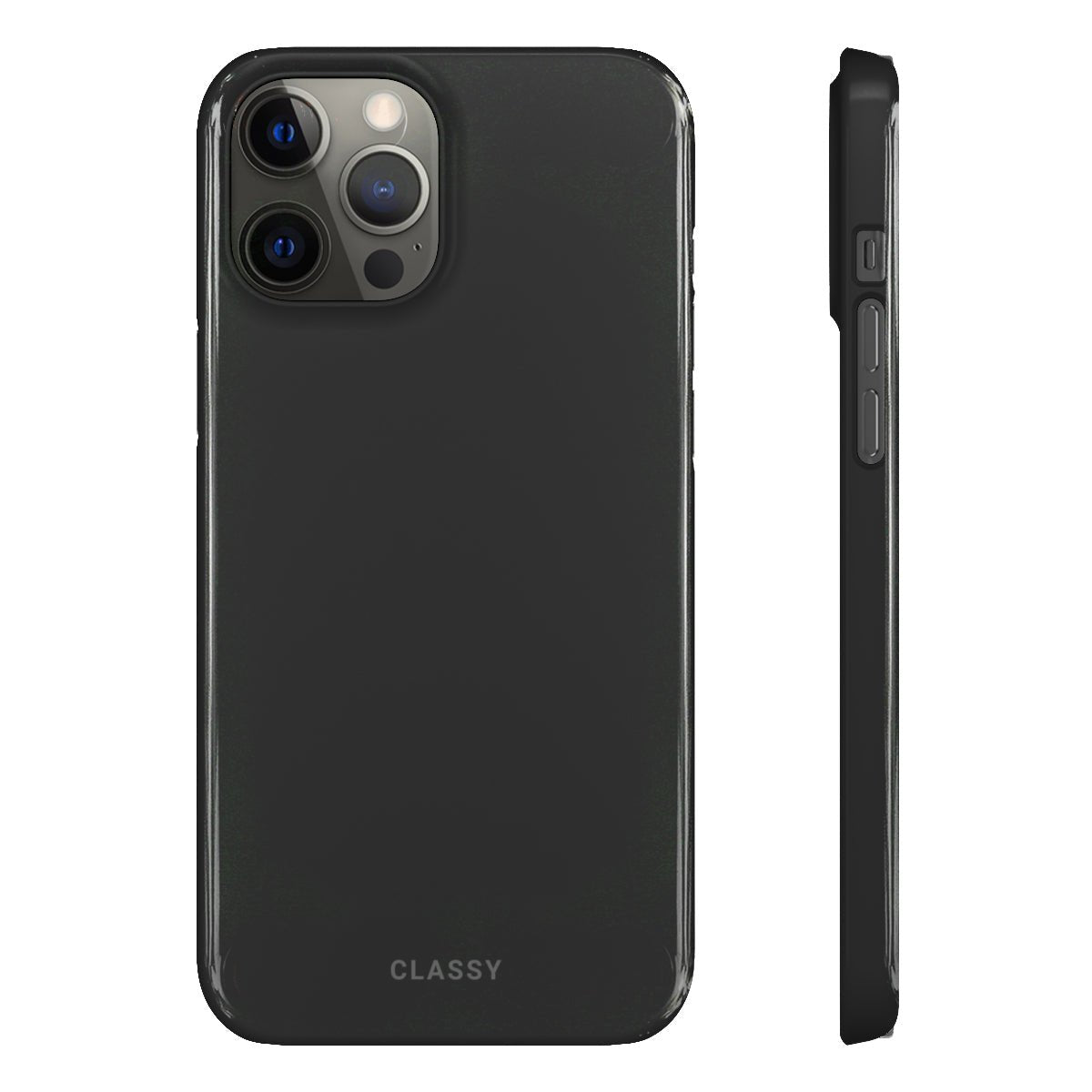 Dark Gray Snap Case - Classy Cases - Phone Case - iPhone 14 - Glossy -