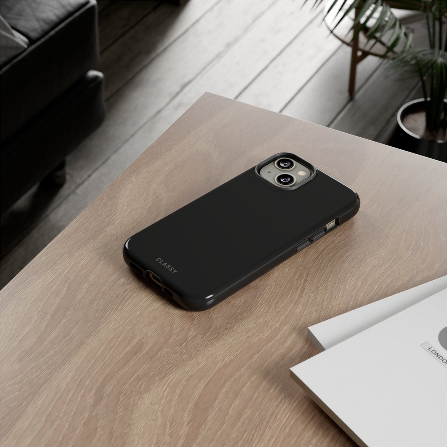 Dark Gray Tough Case - Classy Cases - Phone Case - iPhone 14 - Glossy -