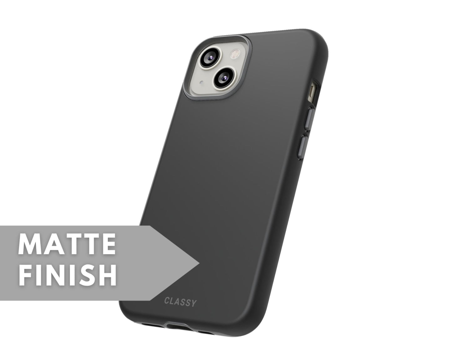 Dark Gray Tough Case - Classy Cases - Phone Case - iPhone 14 - Glossy -