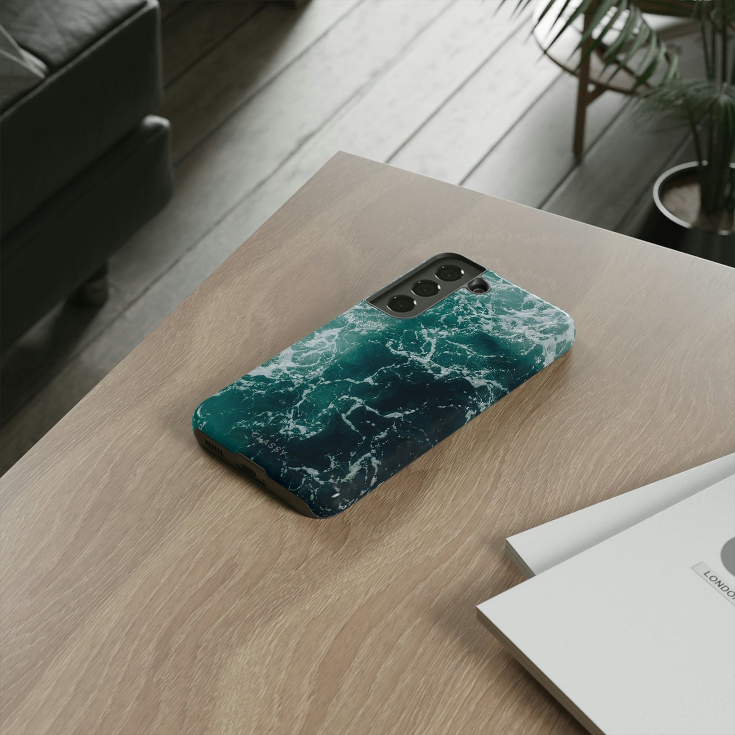 Dark Navy Ocean Tough Case - Classy Cases - Phone Case - Samsung Galaxy S22 - Glossy -