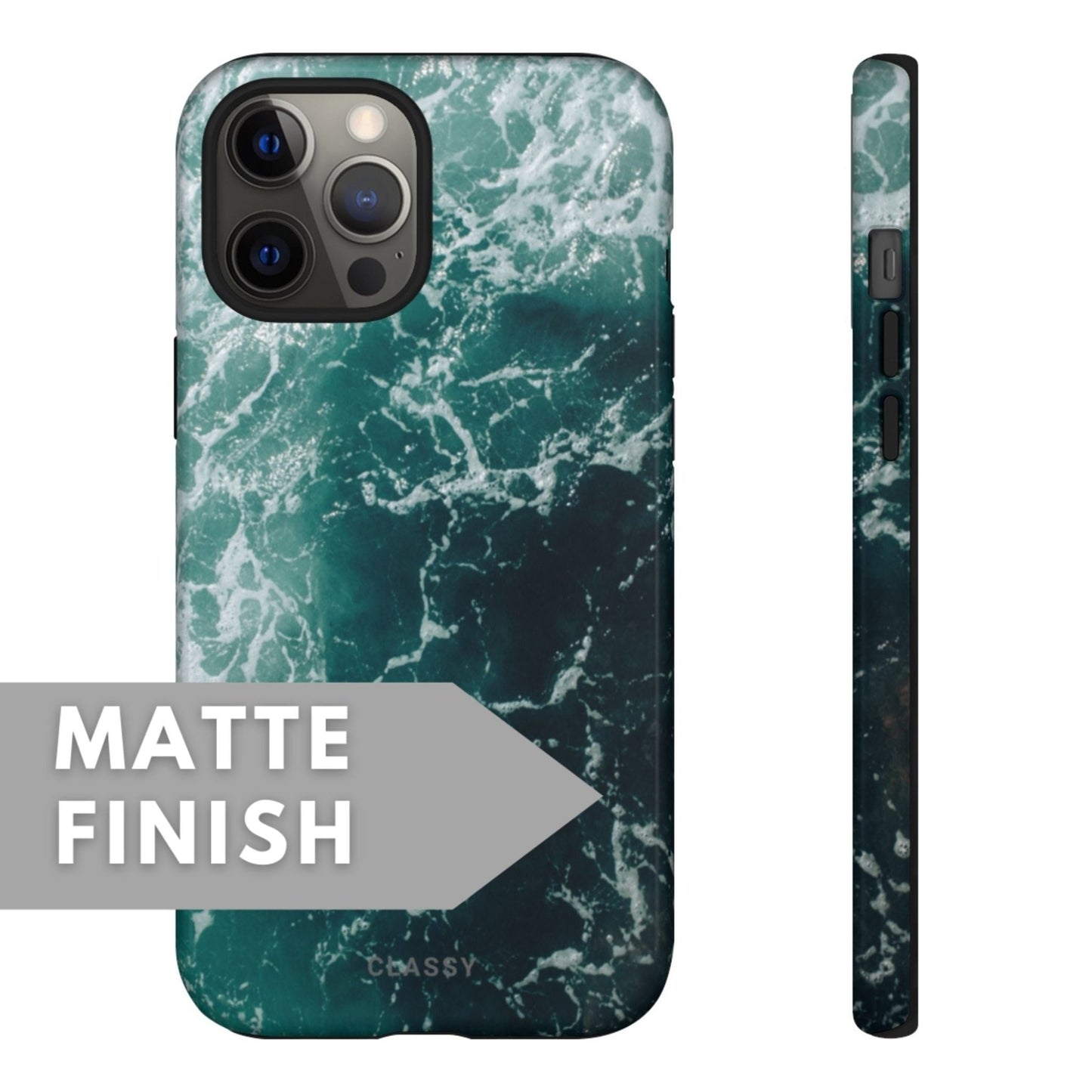 Dark Navy Ocean Tough Case - Classy Cases - Phone Case - Samsung Galaxy S22 - Glossy -