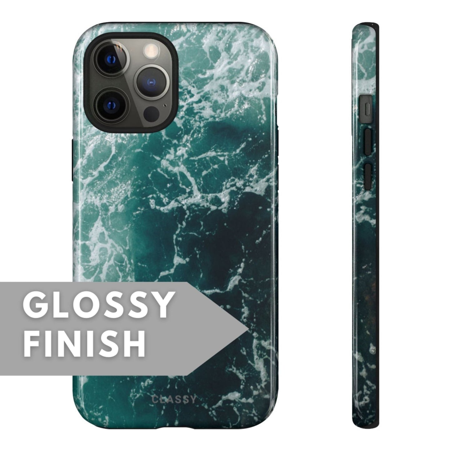 Dark Navy Ocean Tough Case - Classy Cases - Phone Case - Samsung Galaxy S22 - Glossy -