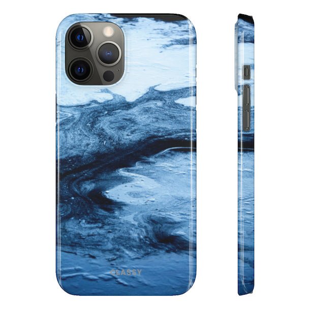 Diverse Blues Marble Snap Case - Classy Cases - Phone Case - iPhone 12 Pro Max - Glossy -