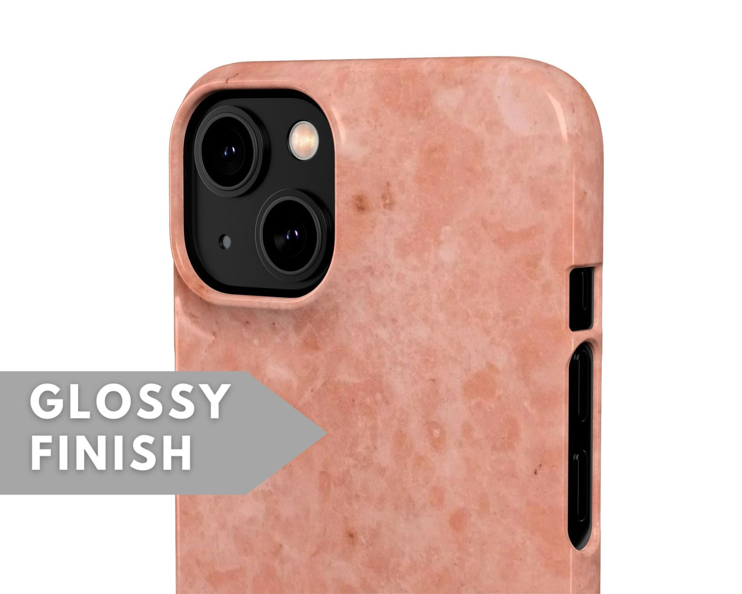 Dusty Rose Marble Snap Case - Classy Cases - Phone Case - iPhone 14 - Glossy -