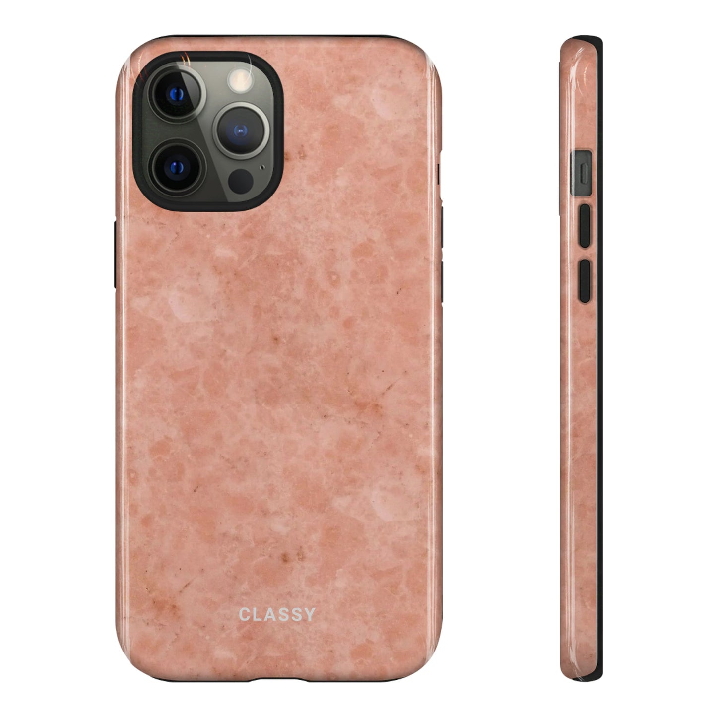 Dusty Rose Marble Tough Case - Classy Cases - Phone Case - iPhone 15 - Glossy -