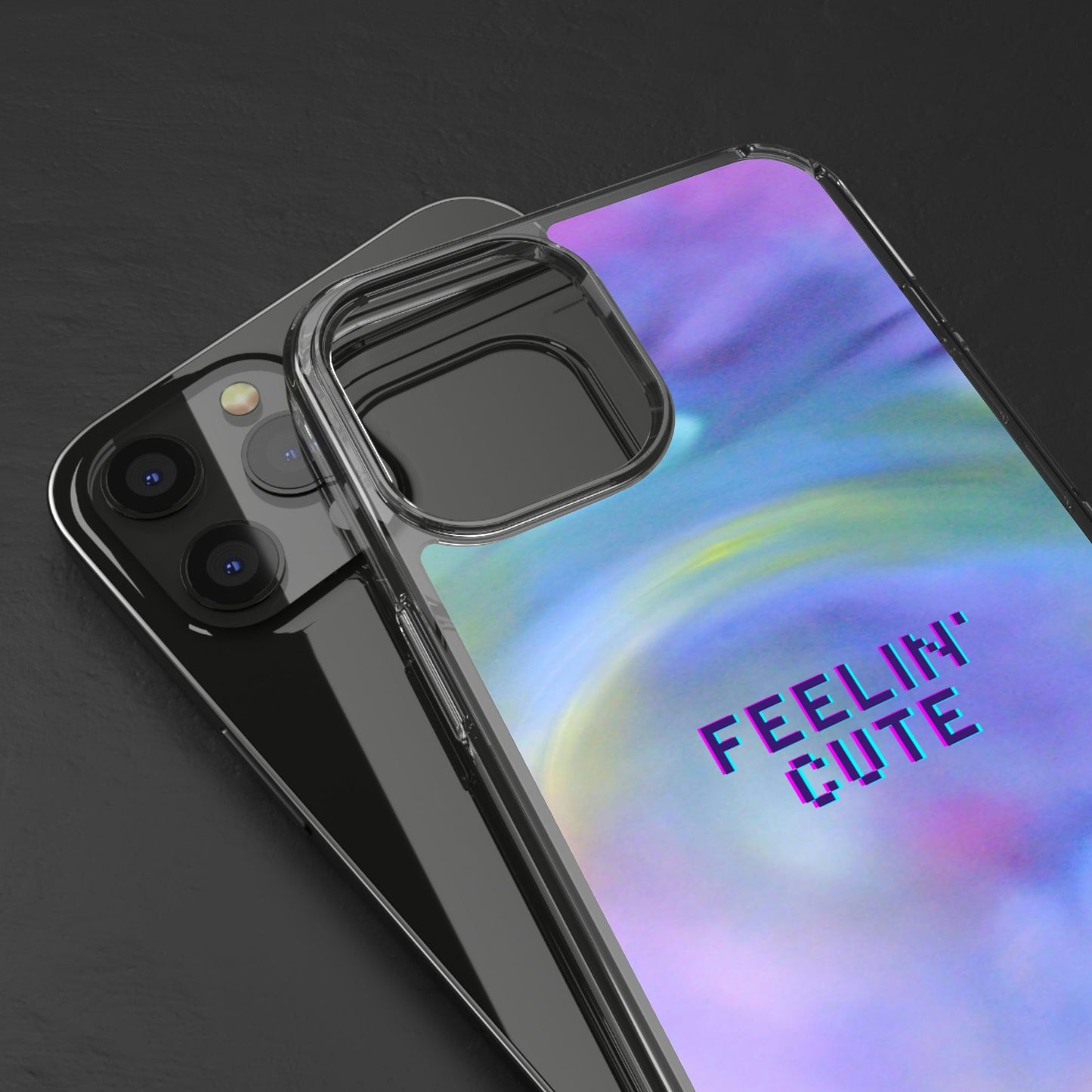Feelin' Cute LMBTQ Pastel Clear Case - Classy Cases - Phone Case - iPhone 12 Pro Max - With gift packaging -
