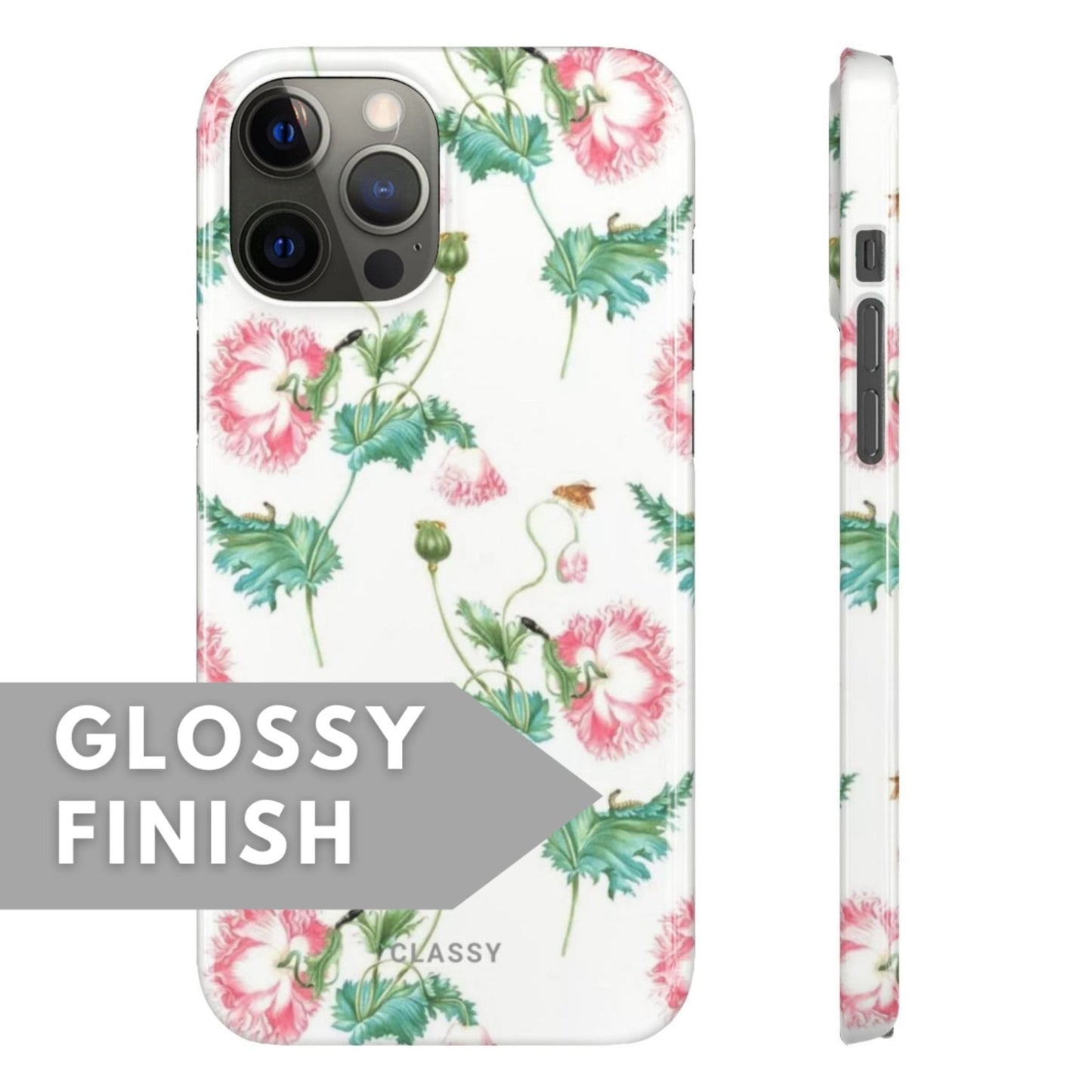 Flowers Snap Case - Classy Cases - Phone Case - iPhone 12 Pro Max - Glossy -