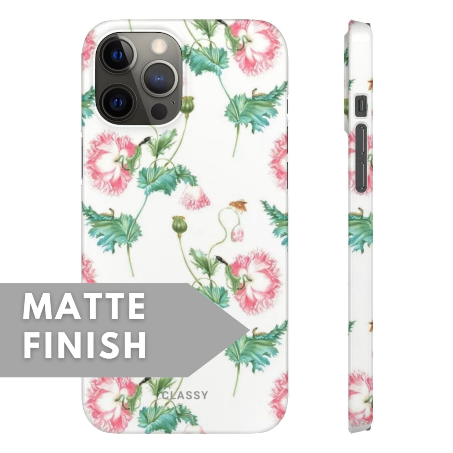 Flowers Snap Case - Classy Cases - Phone Case - iPhone 12 Pro Max - Glossy -