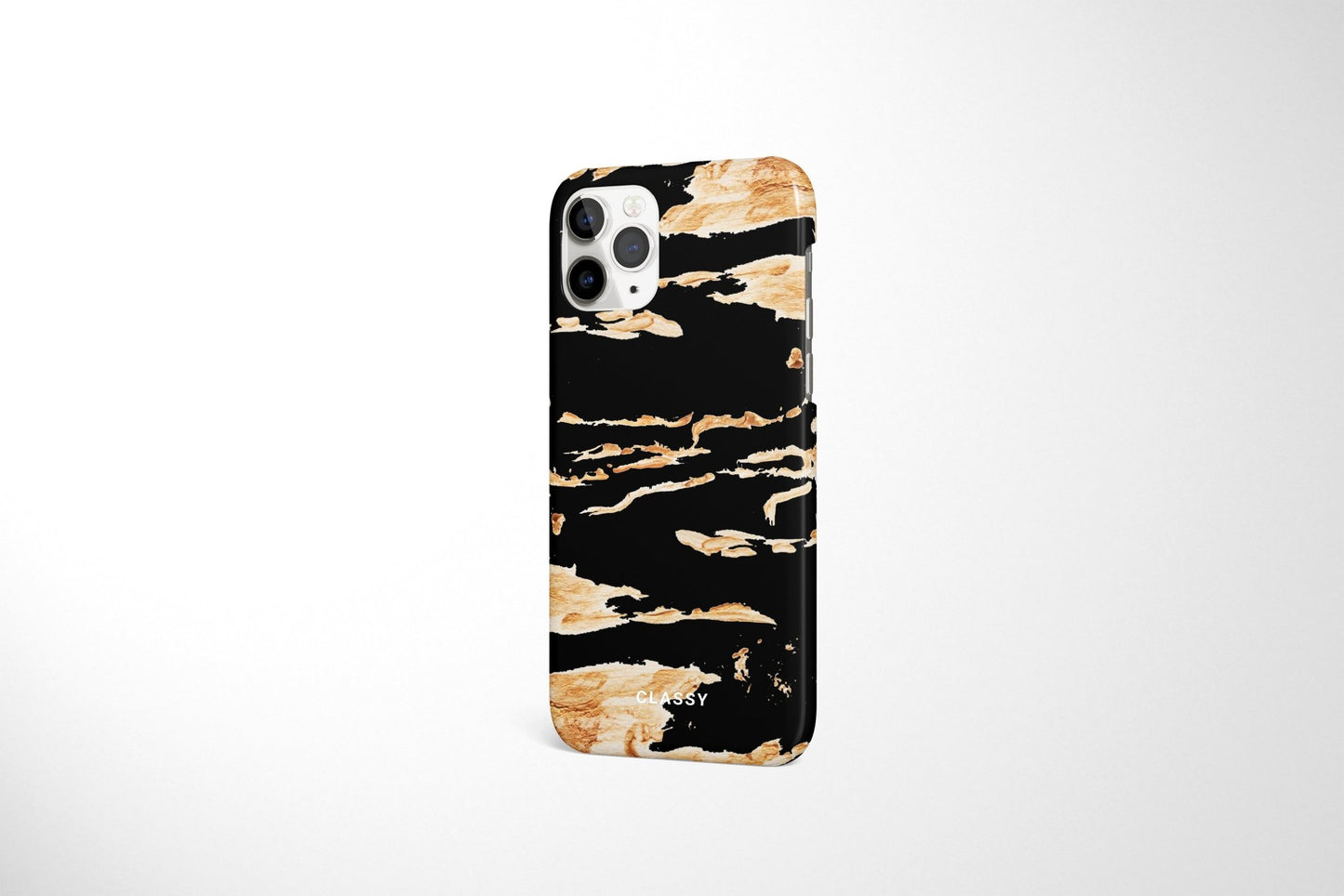 Gold and Black Snap Case - Classy Cases - Phone Case - iPhone 12 Pro Max - Glossy -