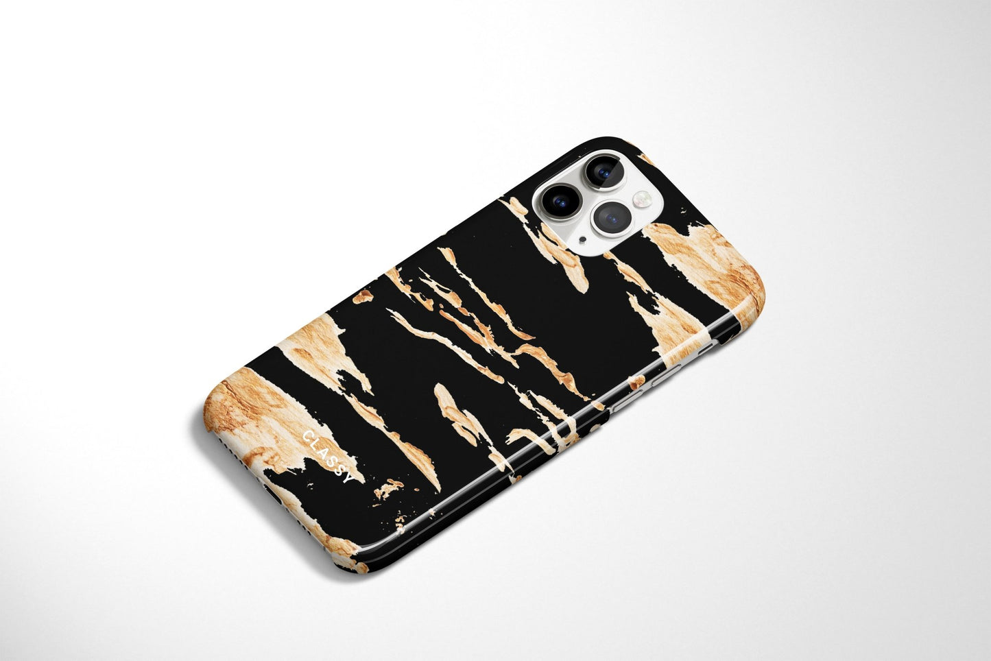 Gold and Black Snap Case - Classy Cases - Phone Case - iPhone 12 Pro Max - Glossy -