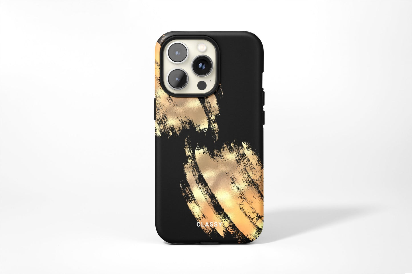Gold and Black Tough Case - Classy Cases - Phone Case - iPhone 12 Pro Max - Glossy -
