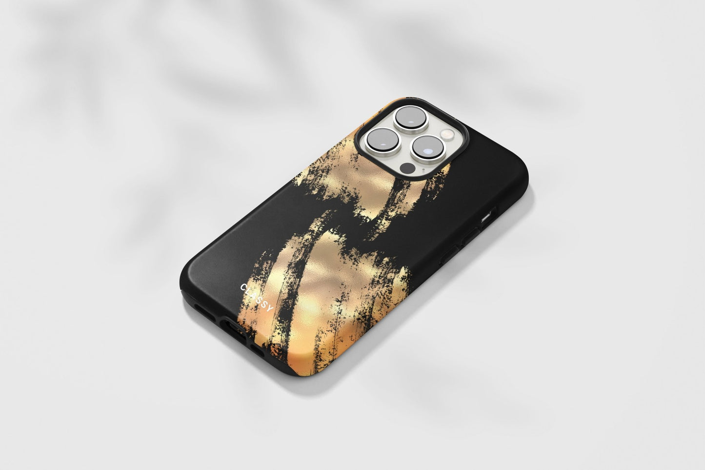 Gold and Black Tough Case - Classy Cases - Phone Case - iPhone 12 Pro Max - Glossy -